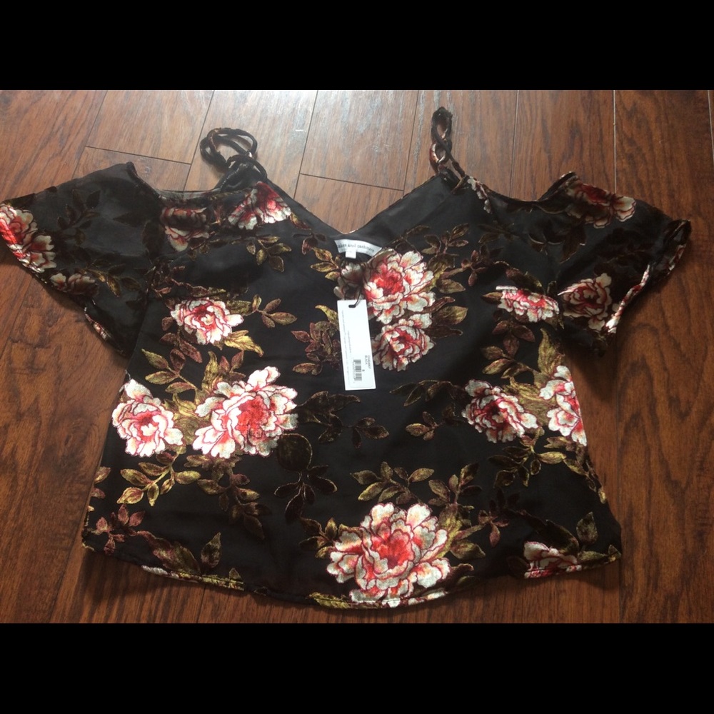cupcakes and cashmere Jovelyn Floral Velvet